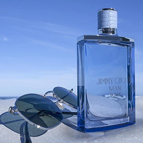 JIMMY CHOO - Man Aqua Eau de Toilette - Men's Fragrance - Fougere Marine Woody - With notes of Grapefruit, Clary Sage & Salty Moss - 3.3 Fl Oz
