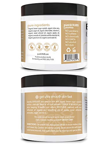 pureSCRUBS Premium Vanilla Brown Sugar Scrub, Exfoliating Body Scrub Set