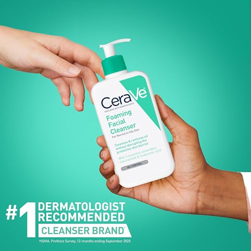 CeraVe Foaming Facial Cleanser, Face Wash for Oily Skin, 8fl oz
