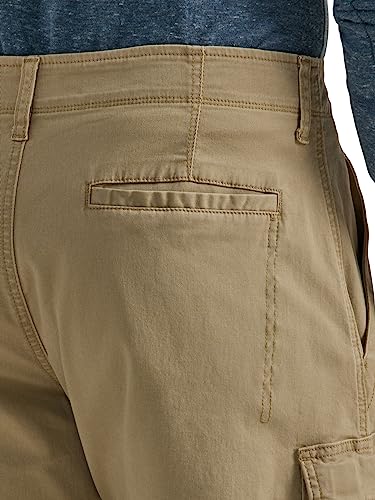 Wrangler Authentics Men's Classic Cargo Stretch Short, Grain Twill, 36