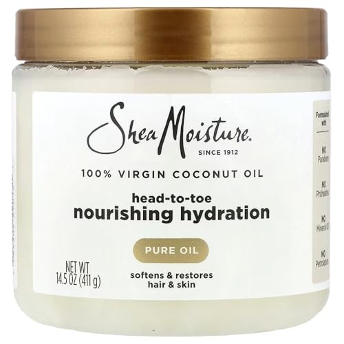 SheaMoisture 100% Virgin Coconut Oil for Hair, Body, Skin Moisture 14.5oz