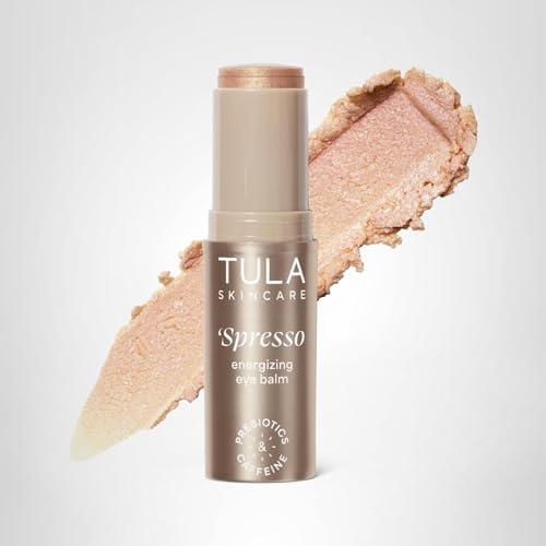 TULA Skin Care Spresso Energizing Eye Balm, Americano - Energizing & Hydrating Caffeine Under Eye Treatment for Dark Circles, Portable and Perfect to Use On-the-go, 0.35 oz.