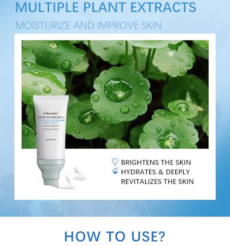 2 Pcs Centella Sunscreen SPF 50, Centella Water-Fit Sun Serum, Long-Lasting Protection, Nourishing Skin Protection and UV Defens.