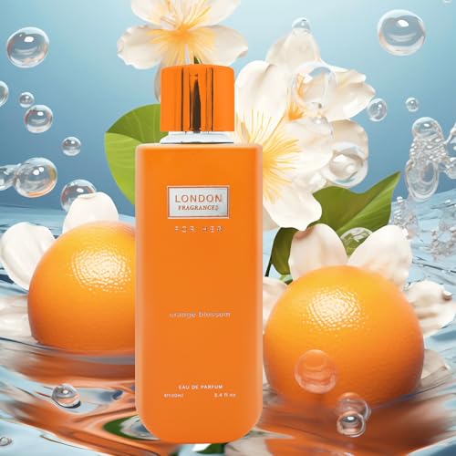 Fine Perfumery London Fragrances - Orange Blossom - Womens Perfume - Floral, Citrus Fragrances - Eau de Parfum - Musk, Rose Perfume for Women - 3.4 oz