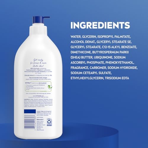 NIVEA Sheer Hydration Skin Firming Body Lotion, 33.8 FL OZ