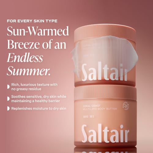 Saltair Multi-Lipid Body Butter | Coral Coast Ceramide Moisture | 10 oz