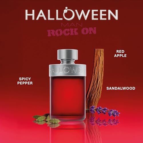 Halloween Man Rock On Eau de Toilette for Men, Woody Aromatic, 4.2 Fl Oz
