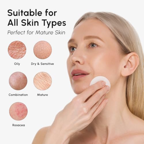 MAREE Glycolic Acid Pads - Toner Pads for Face Cleansing - Exfoliating Pad with Tea Tree Oil, Salicylic Acid & Vitamins E, B3, B5 - Facial Polishes & Peels, Skin Pore Resurfacing & Radiance - 50 Count