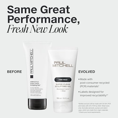 Paul Mitchell Super Clean Sculpting Gel, Firm Hold, Maximum Control + Shine, For All Hair Types, 16.9 fl oz