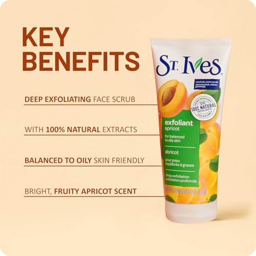 St. Ives Apricot Facial Scrub, Fresh Skin, 6 Oz