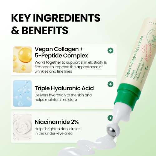 AXIS-Y Vegan Collagen Eye Serum with 2% Niacinamide, Peptides, 0.33 fl. oz.