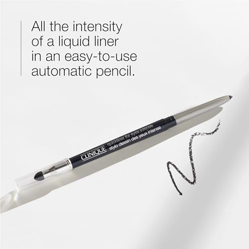 Clinique Quickliner For Eyes Intense Eyeliner Pencil | Water Resistant, Smudge Resistant + Safe For Sensitive Eyes, Intense Midnight