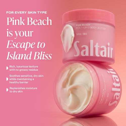 Saltair Multi-Lipid Body Butter | Pink Beach Moisturizer | 10 oz