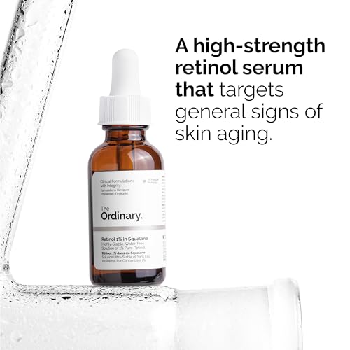 The Ordinary Fine Lines & Wrinkles Collection - Skin Care Bundle Set - Retinol 1% in Squalane 1 Fl Oz, Hyaluronic Acid 2% + B5 1 Fl Oz, Natural Moisturizing Factors + HA 3.4 Fl Oz