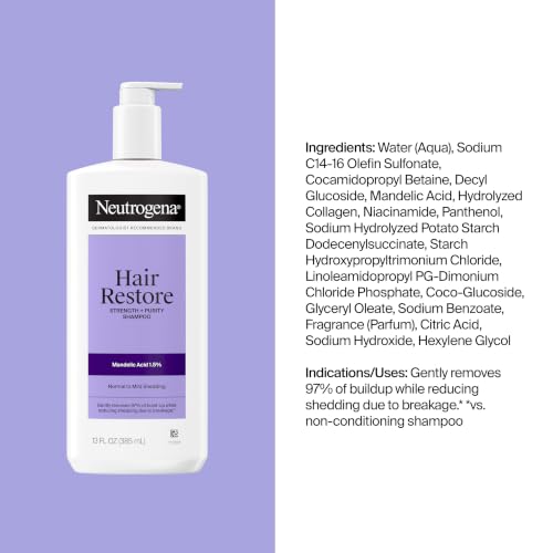 Neutrogena Hair Restore Strength + Purity Sulfate-Free Shampoo, 13 fl. oz