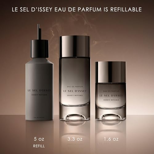 Issey Miyake Le Sel d’Issey Eau de Parfum - 1.7 oz - Warm Woody Marine Dry Amber Fragrance for Men - Salt Accord, Cedarwood, Marine Seaweed, Incense - Refillable - Available in Various Sizes