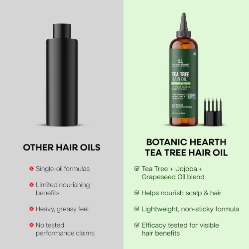 Botanic Hearth Tea Tree Scalp Oil for Hair Growth & Itchy Scalp, 6.7 Fl Oz