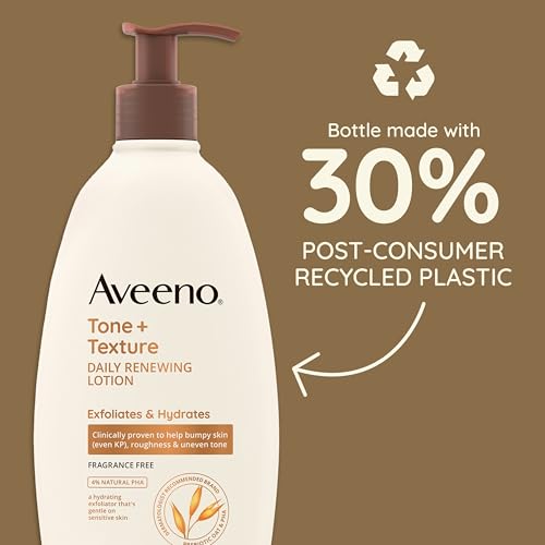 Aveeno Tone + Texture Renewing Body Lotion, Fragrance-Free, 18 fl. oz