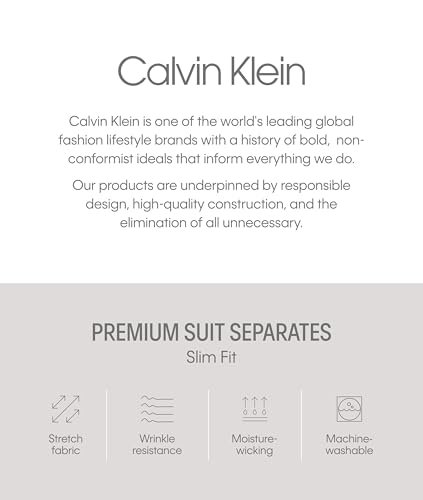 Calvin Klein Slim Fit Suit Separate Jacket, Navy, 38 Regular