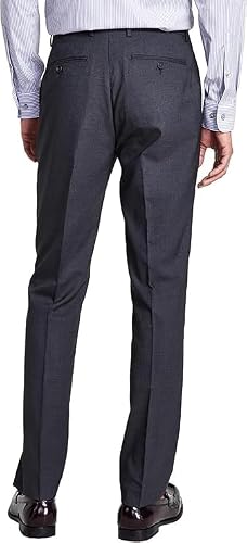 Calvin Klein Men's Slim Fit Dress Pants | Suit Pants for Men | Stretch Comfort Fabric, Tailored Silhouette, Wrinkle-Resistant, Ready-to-Wear | Grey 30/32