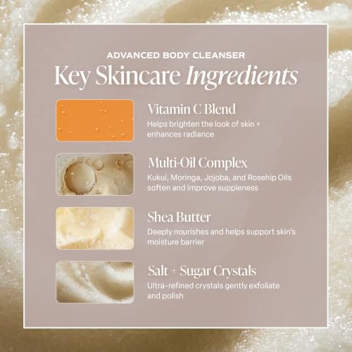 Saltair Vitamin C Oil-Infused Body Scrub | Salt Water Vanilla, 18.5 oz