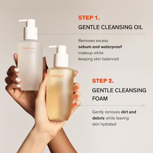Sulwhasoo Gentle Cleansing Oil | Korean Oil Cleanser & Makeup Remover | Dissolves Waterproof Makeup & SPF | Hydrating Double Cleanse Face Wash for Dry & Sensitive Skin, 1.69 fl. oz.