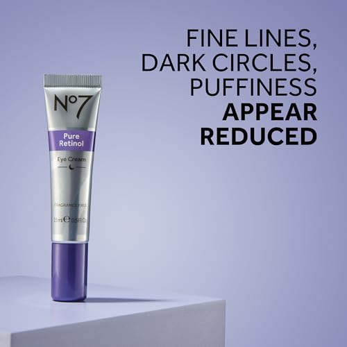 No7 Pure Retinol Under Eye Cream with 0.5% Retinol, 0.5 Oz