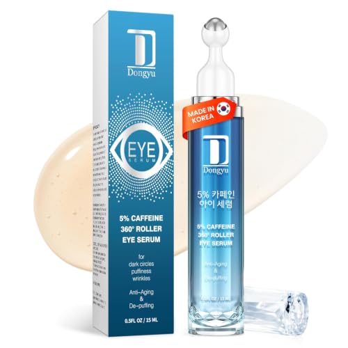 Dongyu Caffeine Eye Cream for Dark Circles: Under Eye Cream Morning Skincare - Daily Eye Serum for Eyelids Puffiness (Blue)