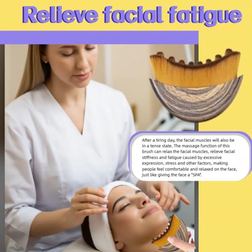 1/2 PCS Lymphatic Contour Face Brush for Sculpting – Anti-Puffiness, Detox & Lift, Improves Skin Glow & Absorption (2 Pcs Contour Face Brush)