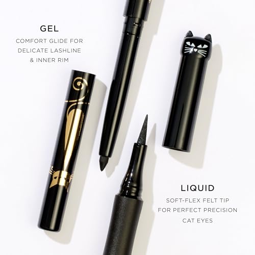 tarte sex kitten liquid liner – Liquid Eyeliner Pen with Castor Oil for Bold, Nourished Lashes, Waterproof, All-Day Wear, Easy to Apply, Vegan & Cruelty-Free, full size, black