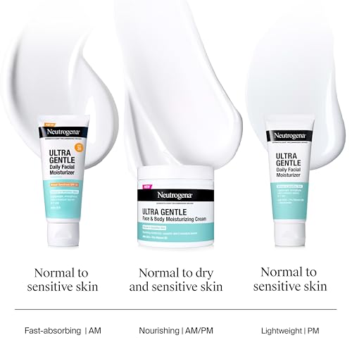 Neutrogena Ultra Gentle Daily Face Moisturizer, Fragrance-Free, 3.4 fl. oz