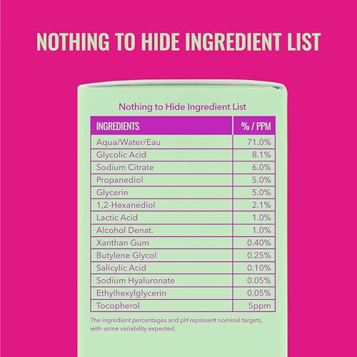 Good Molecules Overnight Exfoliating Treatment, AHA BHA Exfoliant, 1 fl oz