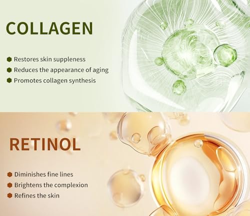 Pack of 10 Collagen Face Mask, Face Masks Skincare with Coenzyme Q10 Retinol Anti Aging Facial Masks Skin Care Hydrating Face Beauty Care Masks for Deep Repairing and Moisturizing Anti Wrinkles