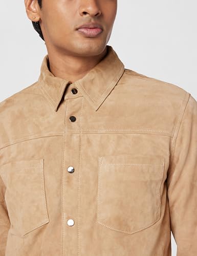 [BLANKNYC] Mens Luxury Clothing Suede Shirt Jacket, Comfortable & Stylish Shacket, Trending UP, Medium
