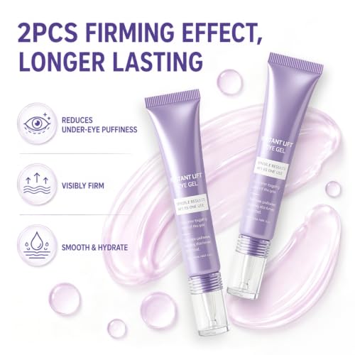 2Pcs Instant Lift Eye Gel, Under Eye Skin Care Gel for Puffiness, Wrinkles, Fine Lines, Daily Anti Aging Eye Skin Care Gel for Men & Women