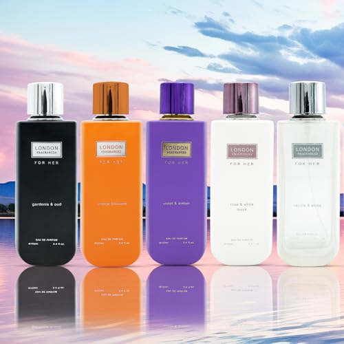 Fine Perfumery London Fragrances - Orange Blossom - Womens Perfume - Floral, Citrus Fragrances - Eau de Parfum - Musk, Rose Perfume for Women - 3.4 oz