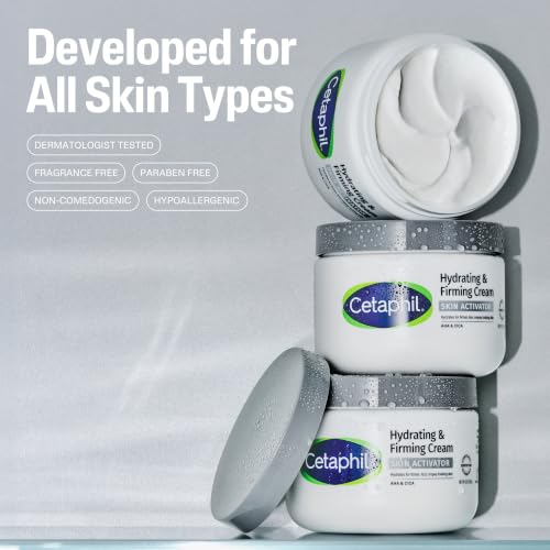Cetaphil Skin Activator Firming Body Cream, AHA + CICA, 12 oz