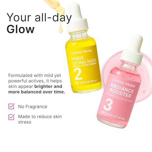 Korean Skin Care Set For Women - Gift For Women Korean Anti-Aging Skin Care Products Lifting, Firmness & Hydration Essence, Mask, Booster & Ampoule Set for Radiant Smooth Looking Skin