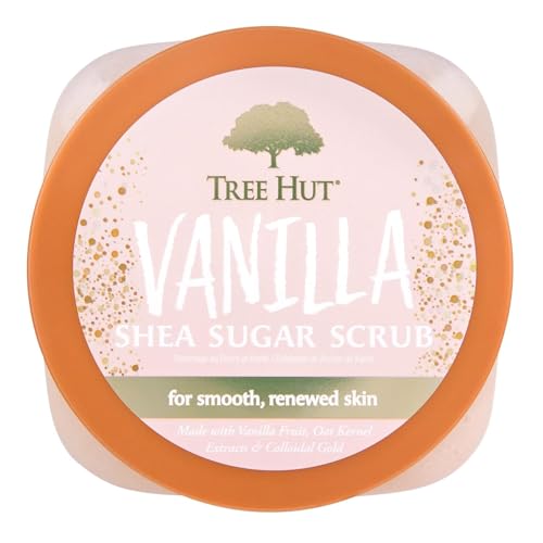 Tree Hut Vanilla Body Scrub, Exfoliating Sugar Scrub, Vegan, 18 Oz