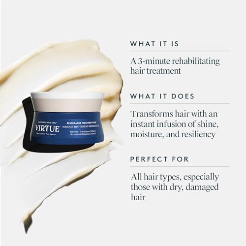 VIRTUE Correct Restorative Hair Mask, Deep Conditioning Treatment 1.7 Fl Oz