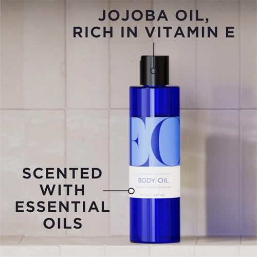 EO Body Oil, 8 Ounce (Pack of 2), French Lavender, Certified CCOF and made with Essential Oils for Men and Women for Massage and Moisture