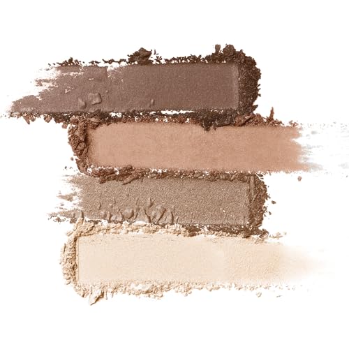 Clinique All About Shadow Eye Shadow Quad | Long Lasting, Crease + Fade Resistant + Safe For Sensitive Eyes, Teddy Bear, 0.05 Ounce