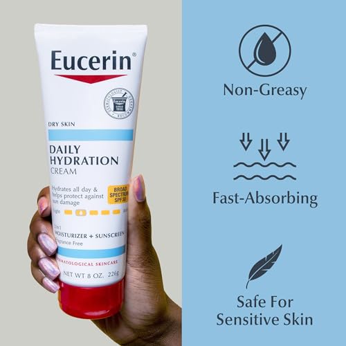 Eucerin Daily Hydration Cream, Broad Spectrum SPF 30, 8 OZ