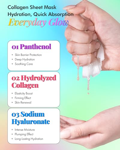 DERMAL 78 Collagen Korean Essence Sheet Mask, 39-Formula Variety, 2 Each