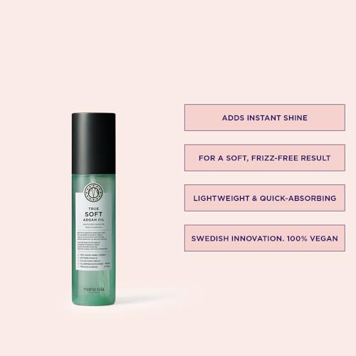 Maria Nila True Soft, Moisturizing Argan Oil For Dry Brittle Hair, Argan Oil Remoisturises & Reduces Frizz, 100% Vegan & Sulfate/Paraben free, 3.4 Fl Oz