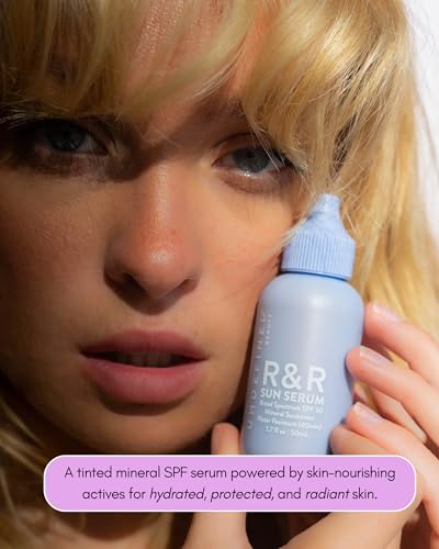 Undefined R&R Sun Serum SPF 50 PA++++ Tinted Mineral Sunscreen with Niacinamide, Water Resistant Broad Spectrum Protection & Blue Light Defense (Light Tint)