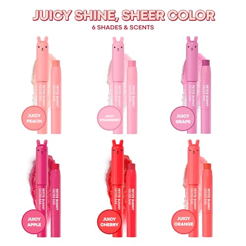 TONYMOLY Petit Bunny Lip Gloss - Tinted Korean Lip Crayon, Juicy Strawberry