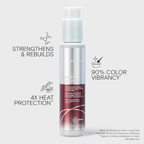 Defy Damage Protective Shield | For Damaged, Color-Treated Hair | Protect Against UV & Thermal Damage | Strengthen Bonds & Preserve Hair Color | With Moringa Seed & Arginine | 3.38 Fl Oz