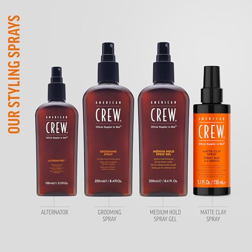 American Crew Men's Spray Gel, Medium Hold & Natural Finish, 8.4 fl oz