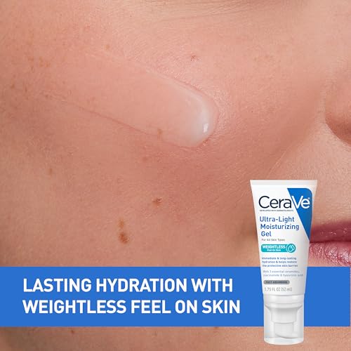 CeraVe Ultra-Light Moisturizing Gel, Niacinamide Face Moisturizer, 1.75oz
